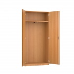 Garderobenschrank, 190 cm hoch,  90x50 cm (B/T), 2 Drehtüren, 1 Teleskopstange, 